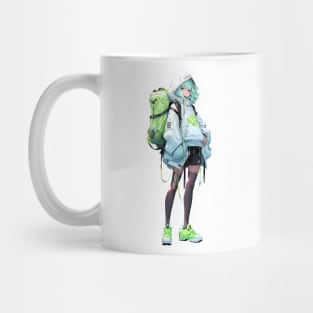 Anime Girl with Backpack Mug